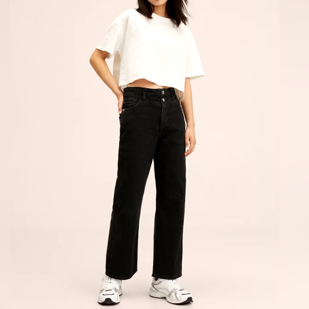 NWT MANGO Teen Straight Jeans XS